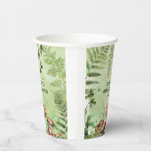 Rustieke bossen groen paddenstoelen schimmels vare papieren bekers (Rechts)