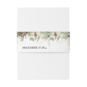 Rustieke bossen groen & pinecones uitnodigingen wikkel (Achterkant Voorbeeld)