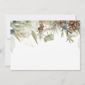 Rustieke bossen Pinecones Horizontaal Save The Date (Achterkant)