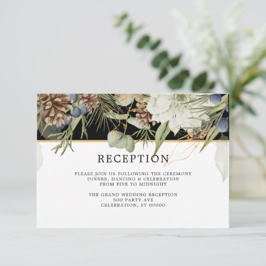 Rustieke bossen Pinecones | Huwelijksreceptie Kaar (Staand voorkant)