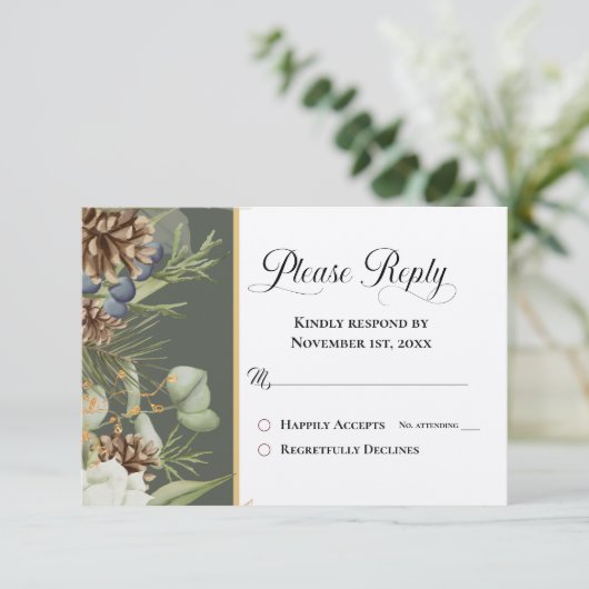 Rustieke bossen Pinecones op Groen Beantwoorden (Staand voorkant)