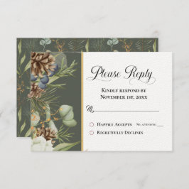 Rustieke bossen Pinecones op Groen Beantwoorden