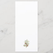 Rustieke bossen Pines & dennenappels Illustratie Menu (Achterkant)