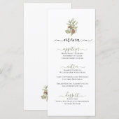 Rustieke bossen Pines & dennenappels Illustratie Menu (Voorkant / Achterkant)