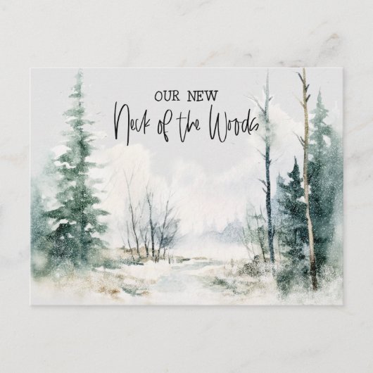 Rustieke Bossen We hebben verplaatst Nieuwe Home A Briefkaart (Voorkant)