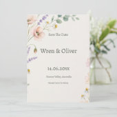 Rustieke Botanische Bewaar de Datum Save The Date (Staand voorkant)