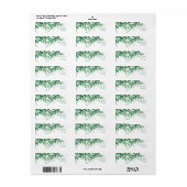 Rustieke Botanische Bladeren Bruiloft Etiket (Full Sheet)