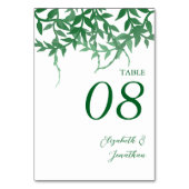 Rustieke Botanische Bladeren Bruiloft Kaart (Voorkant)
