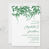 Rustieke Botanische Bladeren Bruiloft Save The Date (Voorkant)