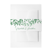 Rustieke Botanische Bladeren Bruiloft Uitnodigingen Wikkel (Voorkant Voorbeeld)