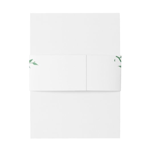 Rustieke Botanische Bladeren Bruiloft Uitnodigingen Wikkel (Achterkant Voorbeeld)