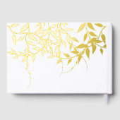 Rustieke Botanische Bladeren Huwelijk Gastenboek (Achterkant)