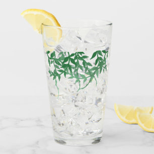 Rustieke Botanische Bladeren Huwelijk Glas