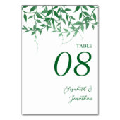 Rustieke Botanische Bladeren Huwelijk Kaart (Voorkant)