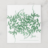 Rustieke Botanische Bladeren Huwelijk Plaatskaartje (Buitenkant ongevouwen)