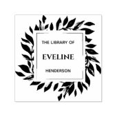 Rustieke Botanische Bladeren Moderne Elegante Cust Zelfinktende Stempel (Design)