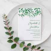 Rustieke Botanische Bladeren Repetitie Diner Kaart