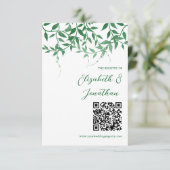 Rustieke Botanische Bladeren Trouwregister Informatiekaartje (Staand voorkant)