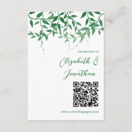 Rustieke Botanische Bladeren Trouwregister Informatiekaartje