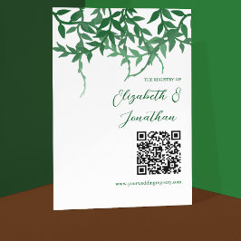 Rustieke Botanische Bladeren Trouwregister Informatiekaartje