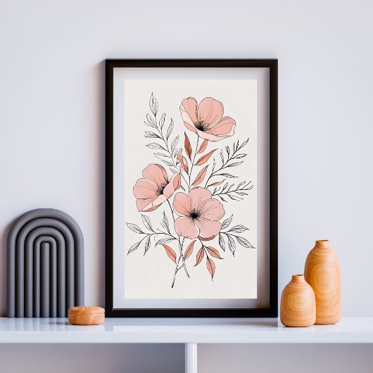 Rustieke Botanische Bloei Poster