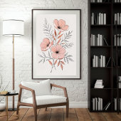 Rustieke Botanische Bloei Poster