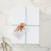 Rustieke Botanische Bloemige Terracotta Herfst Bru Cadeaulabel (Met Touw)