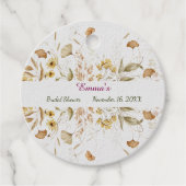 Rustieke Botanische Bruidsbruiloft Maatwerk Bedankjes Labels (Voorkant)