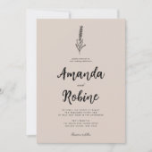 Rustieke Botanische bruiloft uitnodiging (Voorkant)