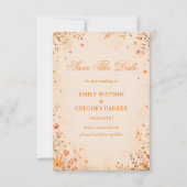 Rustieke Botanische Elegante Herfst Save The Date (Voorkant)