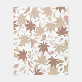 Rustieke botanische esdoorn laat patroon gezellige fleece deken