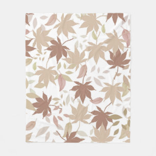 Rustieke botanische esdoorn laat patroon gezellige fleece deken