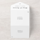 Rustieke Botanische eucalyptus bruiloft All In One Uitnodiging (Buitenkant)