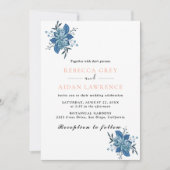 Rustieke botanische eucalyptus groen bruiloft uitn kaart (Voorkant)