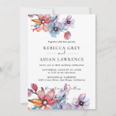 Rustieke botanische eucalyptus groen bruiloft uitn kaart (Voorkant)