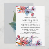 Rustieke botanische eucalyptus groen bruiloft uitn kaart (Voorkant / Achterkant)