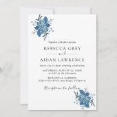 Rustieke botanische eucalyptus groen bruiloft uitn kaart (Voorkant)