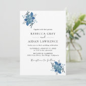 Rustieke botanische eucalyptus groen bruiloft uitn kaart (Staand voorkant)