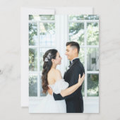 Rustieke Botanische Eucalyptus groen foto bruiloft Kaart (Achterkant)