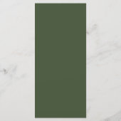 Rustieke botanische eucalyptus groen huwelijk menu (Achterkant)