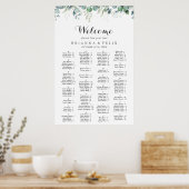 Rustieke botanische eucalyptus groen Huwelijk Poster (Keuken)