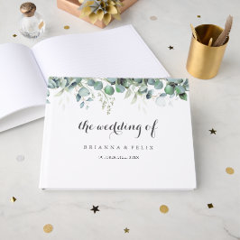 Rustieke Botanische Eucalyptus Groene Huwelijk Gastenboek