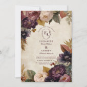 Rustieke Botanische Fall Wedding Design Kaart (Voorkant)