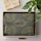 Rustieke Botanische Gezichtlijn Patroon (2) Tissuepapier (Geschenk)