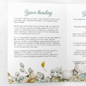Rustieke botanische groen & bloemen liefdevolle he drieluik programma (Binnenzijde eerst)