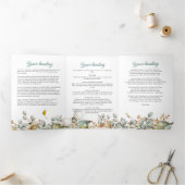 Rustieke botanische groen & bloemen liefdevolle he drieluik programma (Binnen)