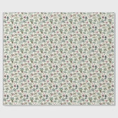 Rustieke botanische groen en bessen Kerstmis Cadeaupapier (Vlak)