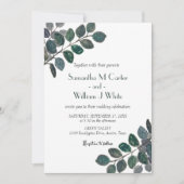 Rustieke botanische groen eucalyptus kaart (Voorkant)