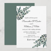 Rustieke botanische groen Eucalyptus Kaart (Voorkant / Achterkant)