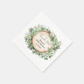 Rustieke Botanische Groene Baby Shower Neutraal Servet (Hoek)